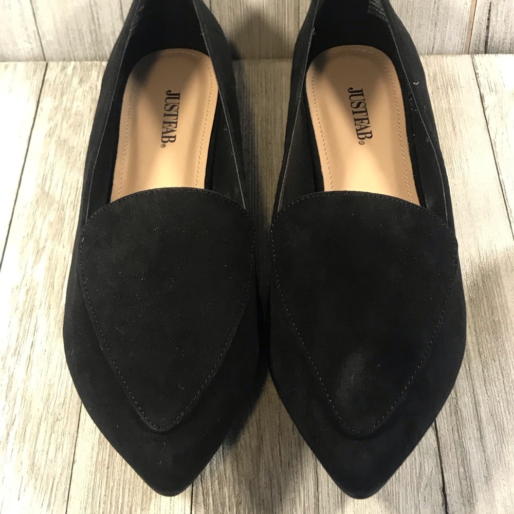 JustFab Black Rebekah Flats Size 8.5
